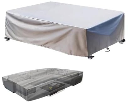 Guying Art Outdoor Garden Furniture Covers with Windproof Closure Buckle, 210x140x100cm 1009D Heavy Duty Oxford Fabric Waterproof Anti-UV for Garden Table Sofa Furniture Sets Seating Group