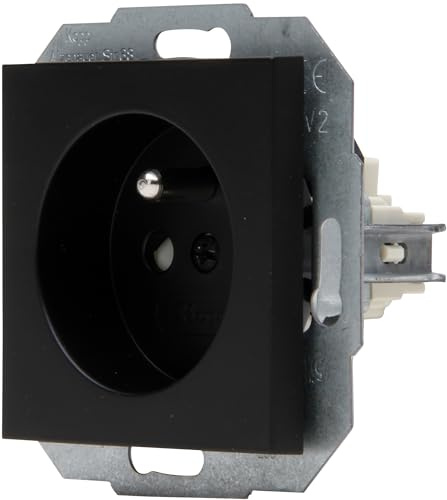 Kopp Athenis BL-M Schutzkontakt, Zentralschutzkontakt, 1x, schwarz matt, 940450088