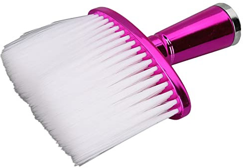 Brosse de Nettoyage pour le Cou, Outil de Coupe de Cheveux, Plumeau de Cou Confortable pour Barbier, Brosse à Cheveux en Nylon Doux, Rose Oblate