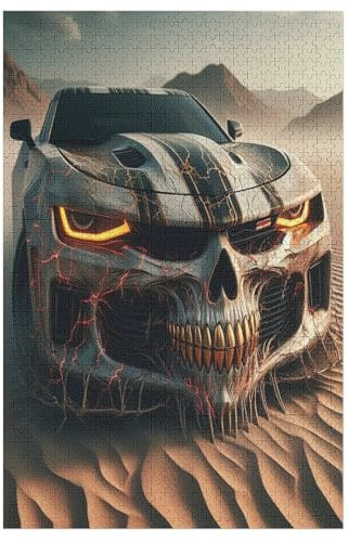 PAZZK 1000 Piece Sports Car Puzzle for Adults & Teens, Wooden, Realistic Style, Jigsaw, 78x53cm, 1 Set, 1 Puzzle, 1000 Pieces, 1 Gram, Ages 12+