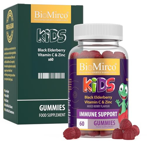Kids Immune Support Vitamins, Kid Immune System Booster, Zinc for Kids, Triple Immunity Gummies, Children's Gummy with Vitamin C, Zinc and Elderberry, Support Immunity, Great Tasting Antioxidant