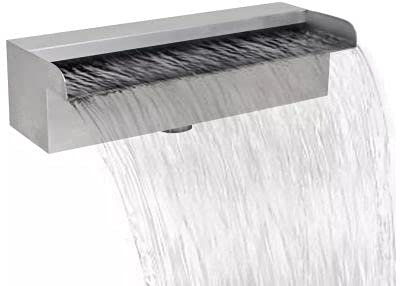 XAoSCd Water Feature Waterfall Cascade Pool Pond 30 Cm Stainless Steel Rectangular Water Wall For Garden Pond Gabion Wall Stream