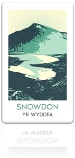 Welsh Fridge Magnet - Snowdon (Yr Wyddfa) Pop Art Style