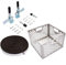 Kit de cesta de chimenea de carbón para cuernos largos y Offset S, construcción de acero inoxidable