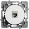 DEBFLEX - Casual Evo - Prise RJ45 Cat. 6 - Prise Murale Ethernet Haut Débit - ABS - Installation Encastrée - Blanche - 76 x 76 x 34 mm