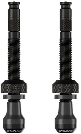 Schwalbe Clik Valve Tubeless Ventil Set – 2 x 40 mm Ventile - Innovation zum Aufpumpen von Fahrradreifen – Tubeless Conversion