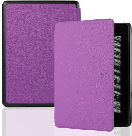 Generico DayQiQiPu Caso per Kindle (8th Gen, 2016 Rilasciato, Model: SY69JL) Custodia per eReader di Pelle PU Ultra-Sottile di Visione Multiplo Copertura Antiurto - Viola