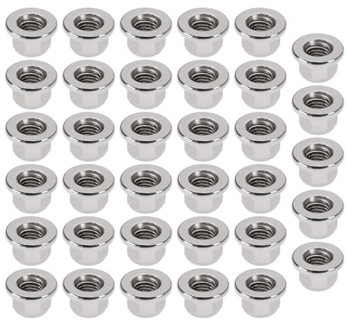 OTOTEC 35-teilige Flansch-Kontermutter M8 Flansch-Kontermutter mit Nyloneinsatz Zur Befestigung von Stahl Holz Maschinen Und Möbeln 8 X 11 Mm Edelstahl 304 (ohne Verriegelungszähne)