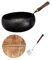 DimyFew Padella Wok Not -stick Wok Wok Aduzione Universale Pentole Pentole Pentole Pentole Pentole Non Berretto a Gas Rivestimento di Ferro Wok Cinese W, 28 Cm