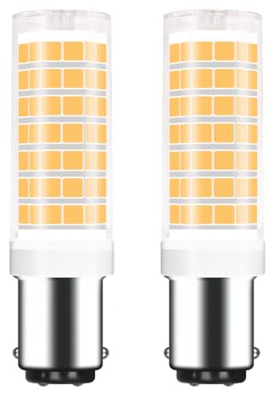 Zyrvolux B15D LED Glühbirne Doppelkontakt 6W (Ersatz 60W Halogen) – Ersatz für Staubsauger Führungslicht & Trockner Trommel – Nähmaschinenleuchten, Ventilator Kronleuchter (2 Stück-Kaltesweiß 6000k)