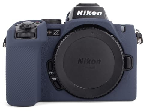 MUZIRI KINOKOO Silicone Case Compatible for Nikon Z50 II Digital Camera - Soft Rubber Z50II Protective Cover with Hand Grip Design - Anti-Slip & Anti-Scratch - Dark Blue