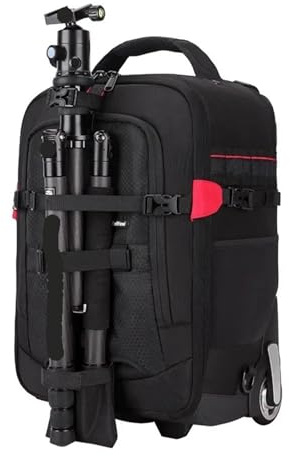 KANBUN Trolley Camera Bag Waterproof Professional Camera Suitcase Bag Video Photo Trolley Backpack