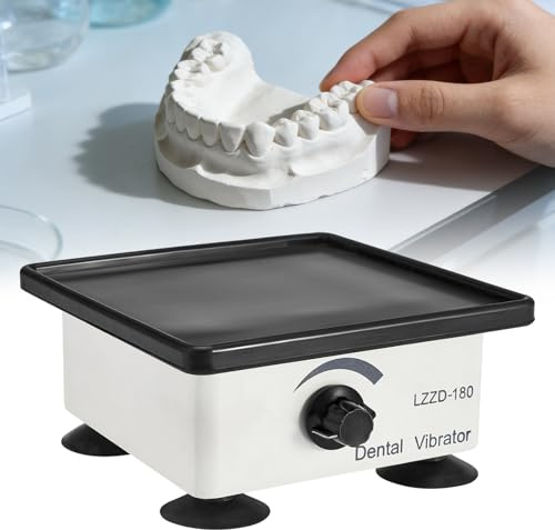 Rüttelplatte Gipsrüttler für Gips Gießen, 150W Dental Oszillator 7 Square | Rüttelplatte Einstellbare Geschwindigkeit, Elektrisch Lab Vibrator, Dentalrüttler Gips Gießen für Zahnärzte Klinik Labore