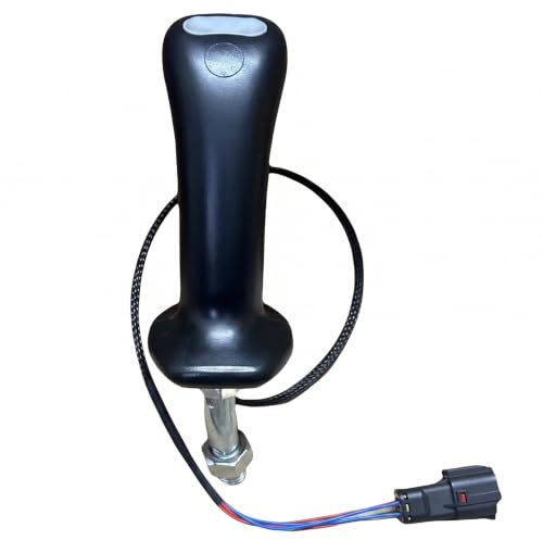 Poignée de joystick d'excavatrice à 2 boutons, noir/gris