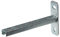 Dalsys Schienenkonsole, Wandausleger 27/18 Silber 30cm, Wandträger, Schwerlastträger aus verzinktem Stahl, korrosionsbeständig
