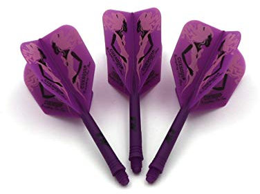 CUESOUL ROST personalisierte integrierte Dartpfeile Schäfte und Darts Flights Medium, Set von 3 Stück Beauty Pattern (CSAK-5MN5-L)