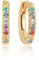 Sif Jakobs Jewellery 87706249 Women's Creole Earrings 925 Silver Zirconia One Size, Silver, Zircon Regenbogen Grande 18kvergoldet