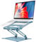 urmust Laptop Notebook Stand Holder, Ergonomic Adjustable Ultrabook Stand Riser Portable with Heat-Vent Compatible with MacBook Air Pro, Dell, HP, Lenovo Light Weight Aluminum Up to 15.6(Blue)