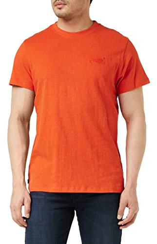 Superdry Vintage Logo EMB Tee T-Shirt, Bright Orange Marl, L Homme
