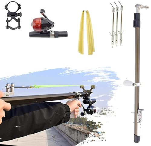 Piaoyu Slingshot, einziehbare Lange Rute, High-Power-Gummiband, Schleuder-Paket, Outdoor-Angeln und Jagd- und Schießschleudern (Paket 5)