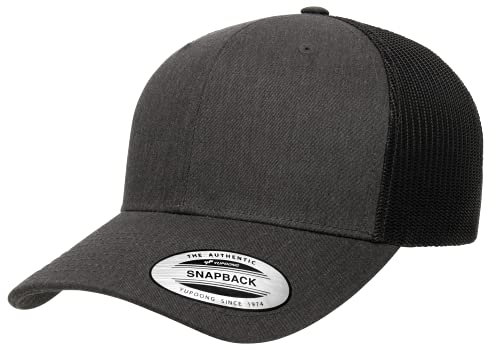 Yupoong Herren Single Trucker-Mütze, Dunkles Erika, Einheitsgröße
