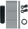 ESTEXO Schweißgitter Gartenzaun Set Komplettset Zaun Gartenzaunset Zaunset Drahtzaun Gitterzaun Anthrazit (1,0 x 25 m)