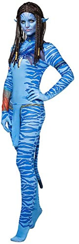 Maskworld Blaue Stammeskriegerin - Größe: S-M - Film-Kostüm für Frauen - Karneval Halloween & Motto-Party