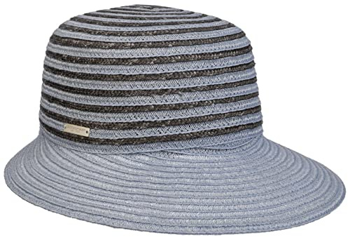 Seeberger Levia Schute Sommerhut Sonnenhut Gartenhut Strandhut Damen - mit Schirm Sommer Frühling-Sommer - One Size hellblau