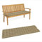 HAVE A SEAT Living - Gartenbank Auflage 120 cm - Bequeme Bankauflage Outdoor, 7 cm Dick - Waschbar bis 95°C, Orthopädisch, Wetterfest - Made in Germany (120x48 cm, Goldbraun)