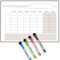 Organizely Magnetischer Wochenplaner | Whiteboard für den Kühlschrank | abwischbare Magnet-Tafel für Organisation, Menüplanung und Einkaufsliste | inkl. 4 Marker mit Radierer