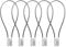 SISAV 4 Digit Cable Combination Lock 20 inches(50cm) Bold Cable for School Gym Locker,Helmet,Filing Cabinets,Toolbox,Luggage Suitcase,knapsack,Cable 5mm Diameter,Silver(5 Pack)