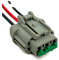 BUIEX 3-poliger Auto-Rücklicht-Bremsblinker-Stecker, elektronischer Stecker, Kabelbaum, kompatibel mit Nissn Infi~iti Teana Sylphy 6185-0556