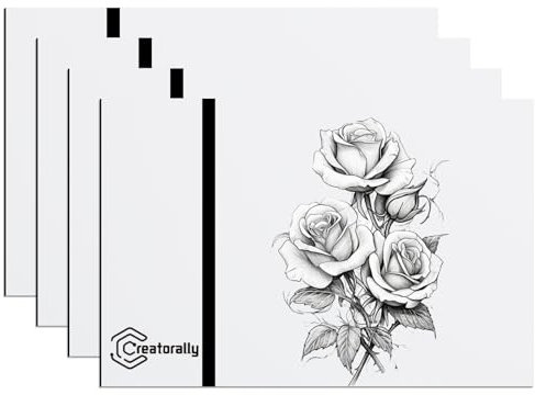 Creatorally Plaque Acrylique pour Gravure Laser, Plastique à Graver Bicouche 30x20 cm 1,3mm, Plaque Plexi Couleur 4 Feuilles Plaque a Graver pour Personnalisé Artisanale (Noir sur Blanc)