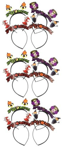 VICASKY 18 Stk Halloween-Stirnband Bärenballons Halloween-Partyzubehör the hallow halloween mitgebsel Haargummi Halloween-Party-Haarband Halloween-Party-Haarschmuck Kürbis Kleidung Kind