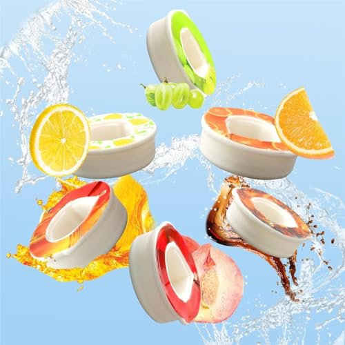 6 Stuck Water Flavour Pods, Fruchtgeschmack Pods,Water Bottle Flavour Pods für Wasserbecher, Fitnessstudio,Outdoor (A)