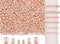 DUQGUHO 1500 Pcs Rose Gold Spacer Beads - 8mm, 6mm, 4mm for Stackable Bracelets - Smooth Round Loose Plastic Copper Beads - Bulk