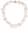 FULU AUTUMN Große Muschel Perlenkette Damen Unregelmäßige Perlen Statement Choker Kette Boho Modeschmuck Geschenke für Frauen(08-White)