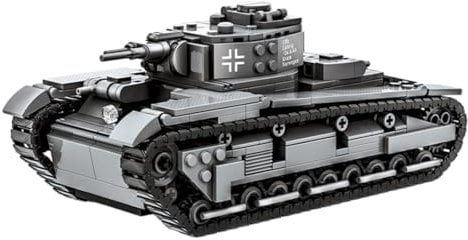 LIKLIKLINK Technik Panzer Modellbausatz, 673 Teile Neubaufahrzeug Panzer Bausteine, Technologie Militär Tank Klemmbausteine Bausatz, WW2 Tank Modell Spielzeug Geschenk für Erwachsene