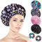 Juego de 4 gorros de ducha para mujer, gorros de baño de doble capa + 2 coleteros de satén, gorros de ducha reutilizables e impermeables, gorro elástico para ducha