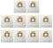 Lot de 10 sacs à poussière pour aspirateur Style H H81/H81 Pure Epa/Telios Extra, fabriqués en matériau anti-mouches robuste