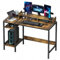 DOSDIOS Gaming Computer Desk, 100x45cm Home Office Desk with Storage Shelf, Writing Table with Monitor Stand