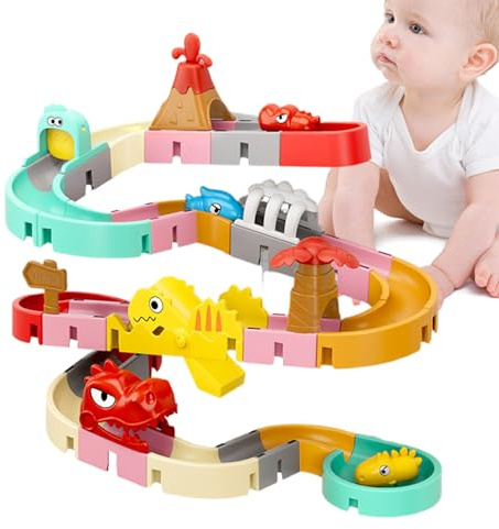 Wasserkugelbahn für das Badezimmer: Diashow für die Kinder-Badewanne, Saugbecher, interaktives Badespiel | lustiges Wasserspiel für Kinder von 4 bis 8 ANN