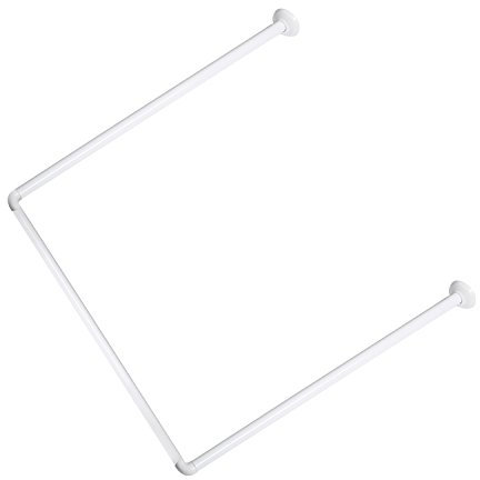 Metaform 3-seitige Duschvorhangstange 80x80x80 cm weiß