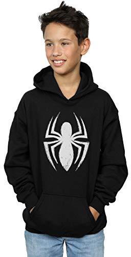 Marvel Boys Spider-Man Ultimate Spider Logo Hoodie Black 7-8 Years