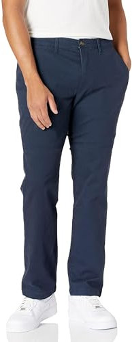 Amazon Essentials Men's Athletic-Fit Casual Stretch Chino Trouser (Available in Big and Tall), Dark Navy, 38W / 34L