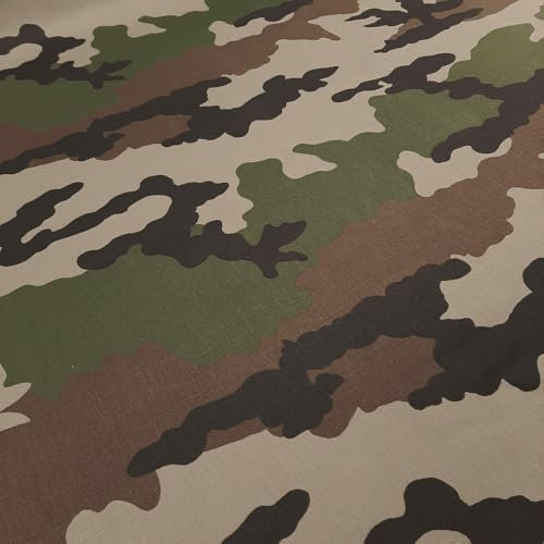 Aktivstoffe Army France Tarndruck - Farbecht - UV-Beständig - Wasserabweisend - BIONIC FINISH® ECO - Hochwertig und robust - Stoff - Meterware