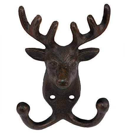 BigDean Wandhaken Hirsch Haken Gusseisen Garderobenhaken Werkzeughalter 9 x 5 x 13,5 cm