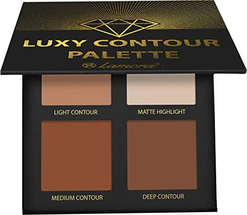 Palette Contouring Maquillage Poudre Contour Kit - Avec Miroir Pour Peau Claire À Moyennement Foncée - 4 Couleurs Mates Hautement Pigmentées Pour Contouring - Vegan, Hypoallergénique
