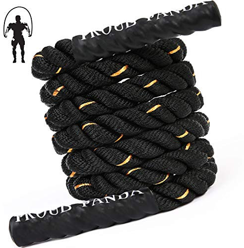 Schweres Springseil für Fitness, 2,3 kg, gewichtetes Springseil, Erwachsene, Männer/Frauen, Ganzkörpertraining, Krafttraining im Fitnessstudio, Verbesserung der Kraft und Muskelaufbau (3,8 cm, 3 m)