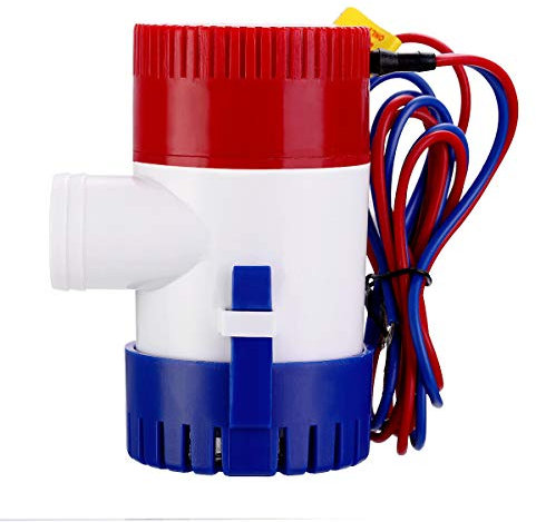 Bomba Sumergible de 12V 1100GPH Bomba de Agua de Sentina Eléctrica Marina Automática para Barcos, Yates, Estanques y Piscinas